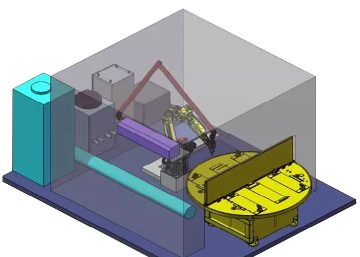 Robot CO2 Laser Cutting Cell